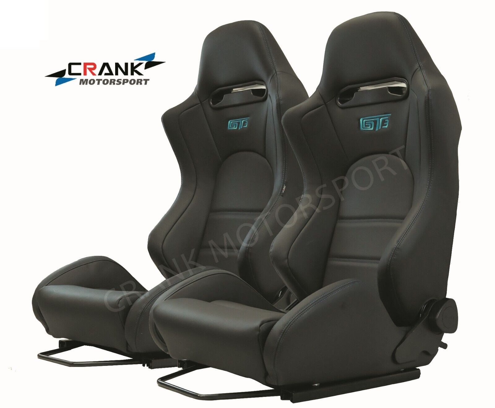 2-x-Crank-Motorsport-GT3-Ultra-hard-wearing-PVC-Vinyl-Car-Racing-Sport-seats-184597719331