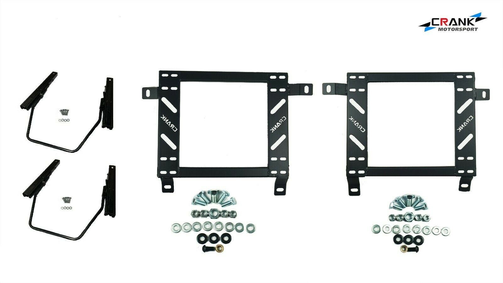 2xCrank-Motorspor-Seat-adapter-rail-Mitsubishi-Evo-7-8-9suit-BRIDE-RECARO-SPARCO-184860358114